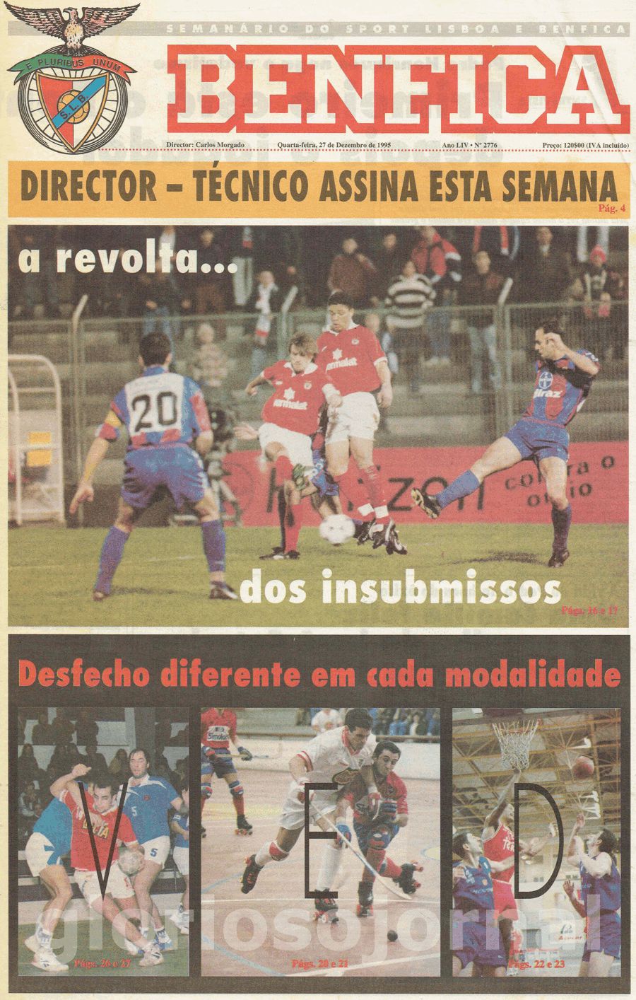 jornal o benfica 2776 1995-12-27